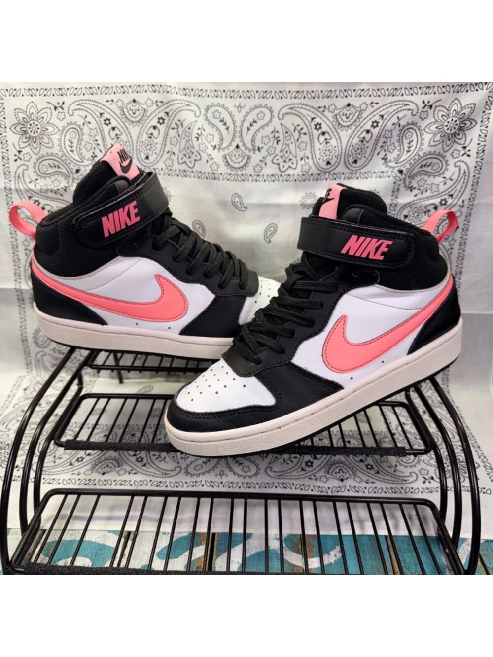 Nike Court Borough Mid 2 CD7782-005 Black Basketball Shoe 4Youth/Womans 5.5